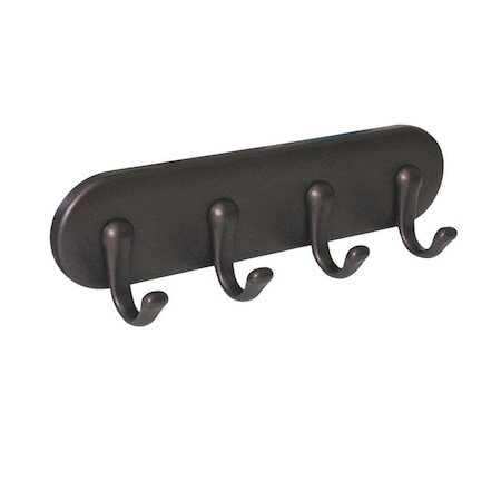 Interdesign InterDesign 7 in. L Bronze Brown Stainless Steel Small 4-Hook Key Key Rack 1 pk 54471